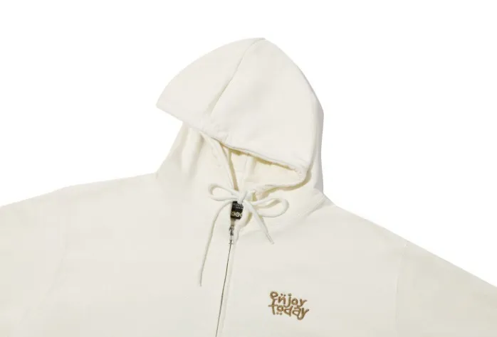 COMPAGNO - CAT EMBROIDERED HOOD ZIP UP | Enjoy the Best-Quality Jacket