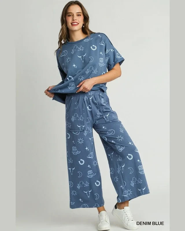 Cowgirl Pants with Graphic Design