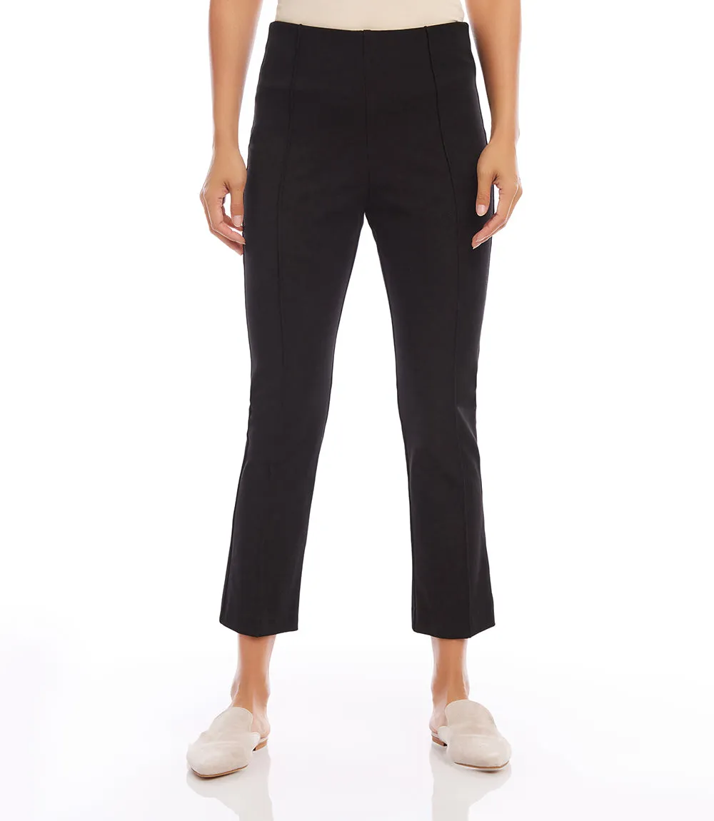 Cropped Pintuck Trousers