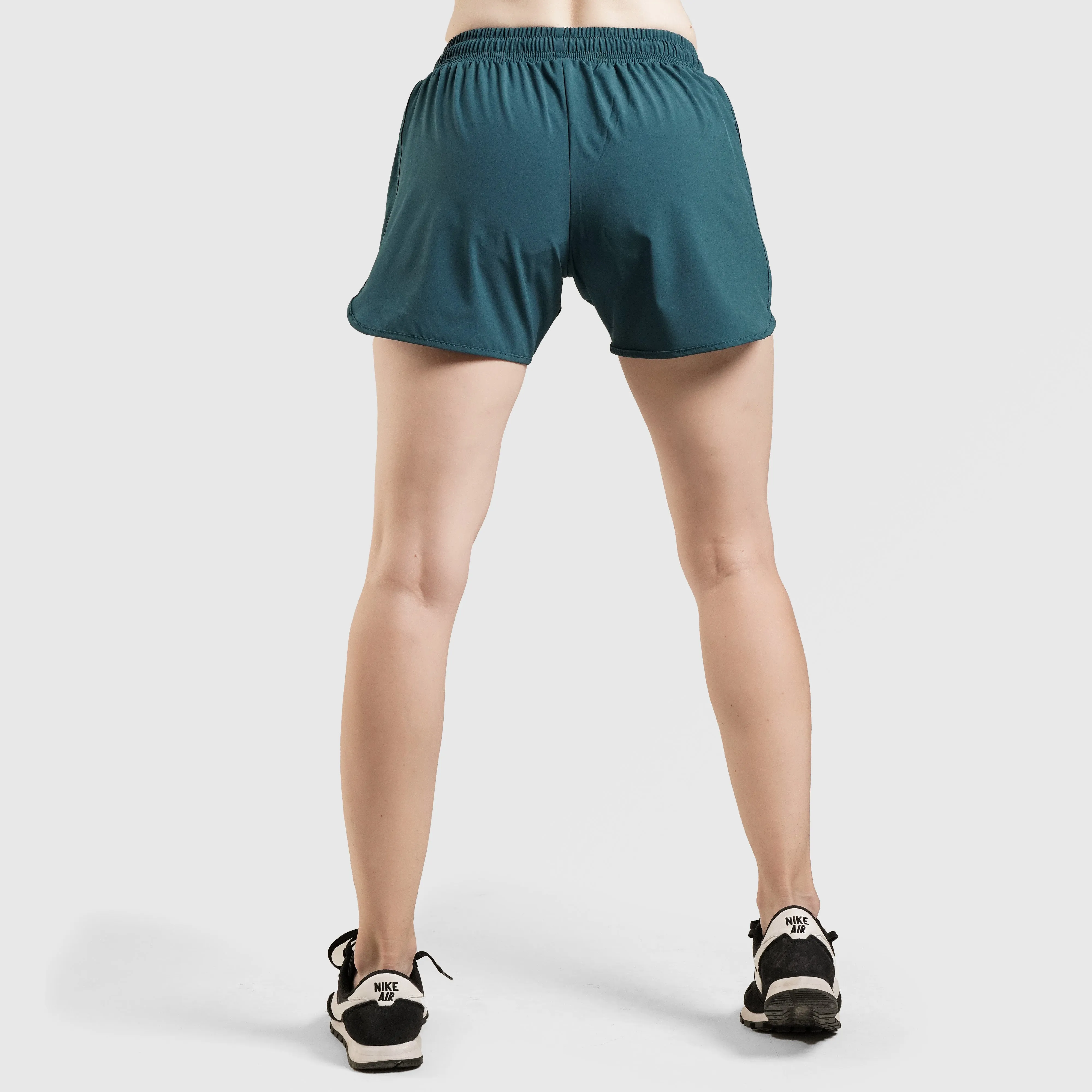 Dark Teal Dril Shorts