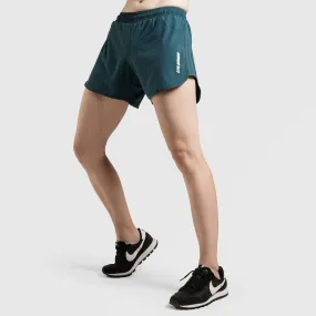 Dark Teal Dril Shorts