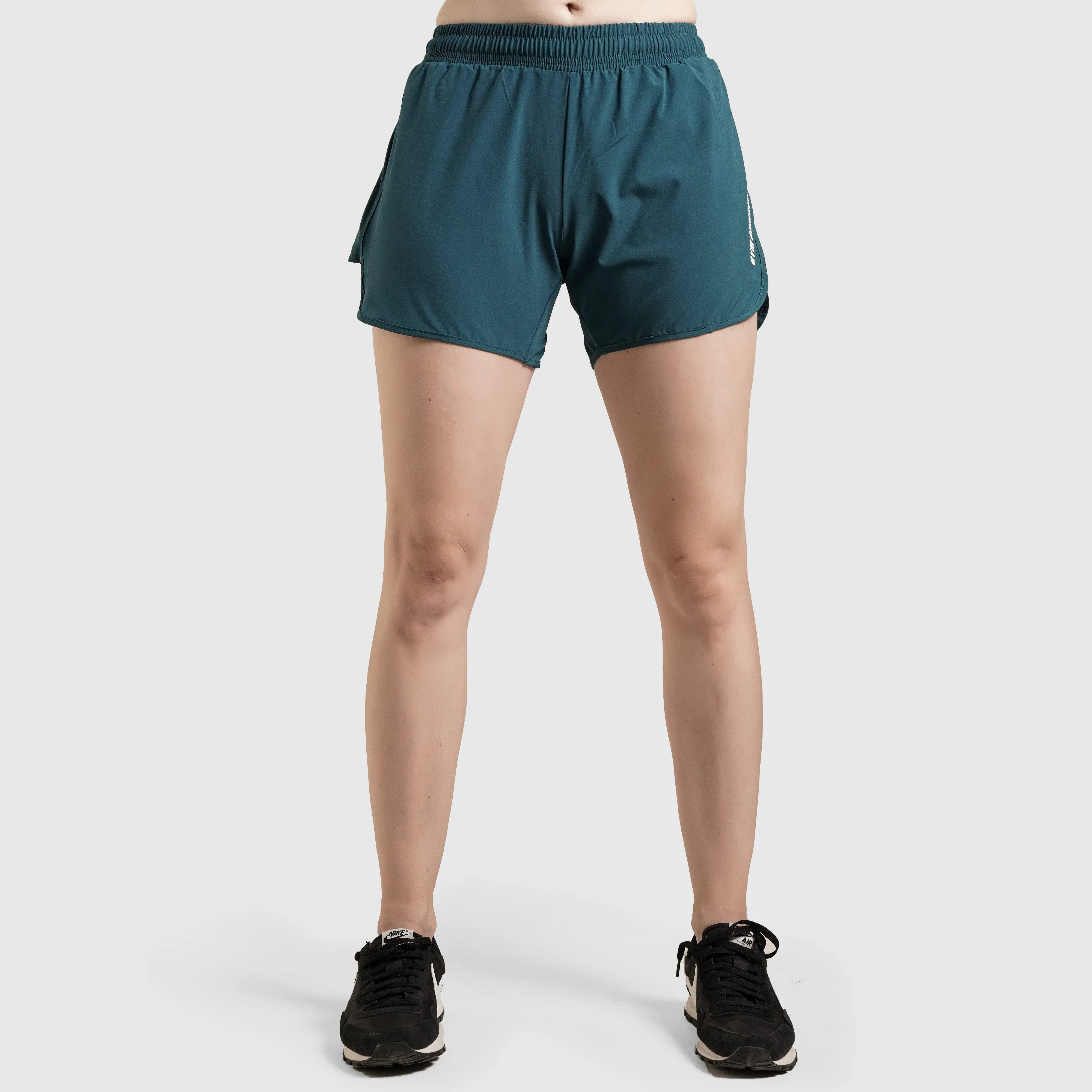 Dark Teal Dril Shorts