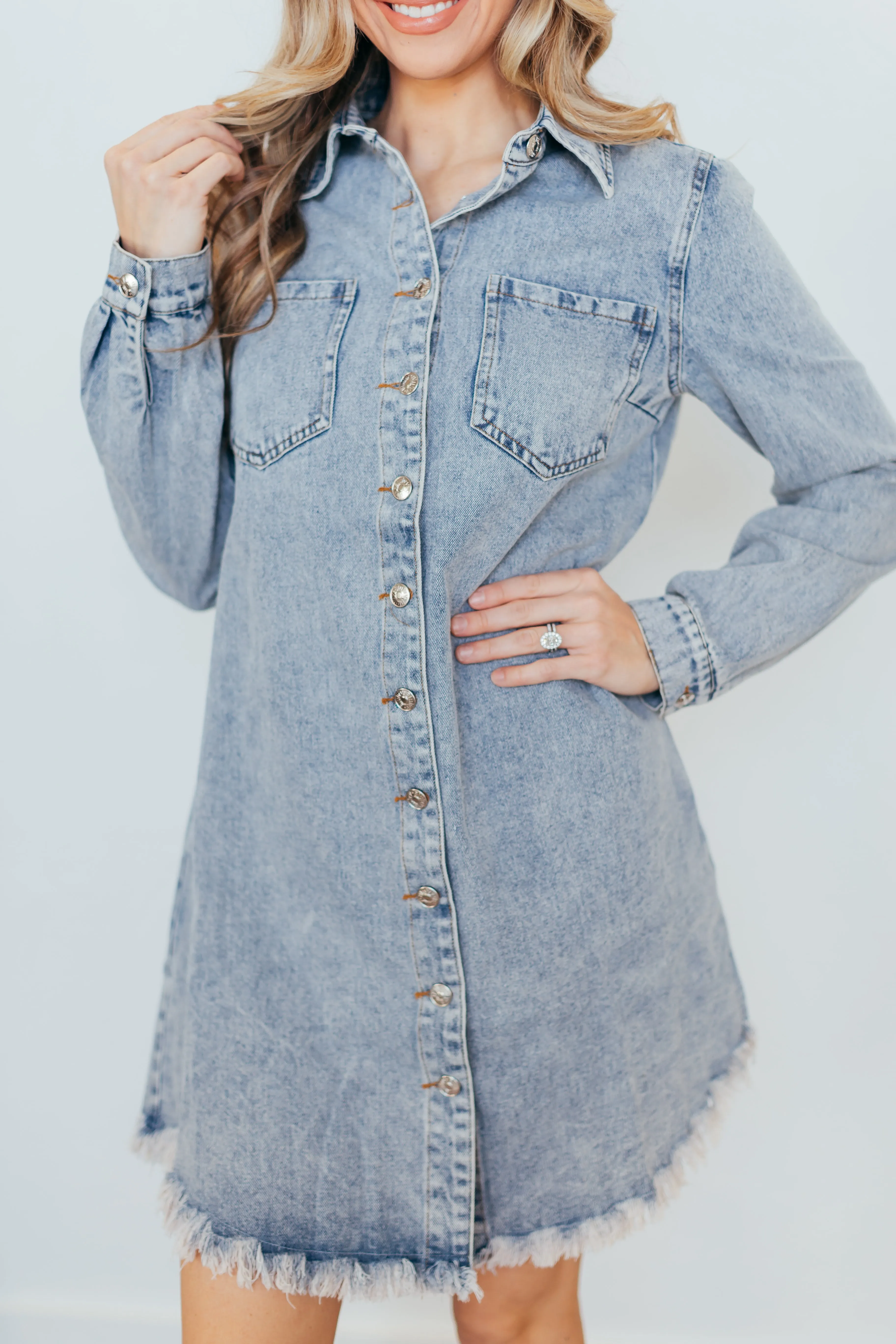 Denim Button Down Dress