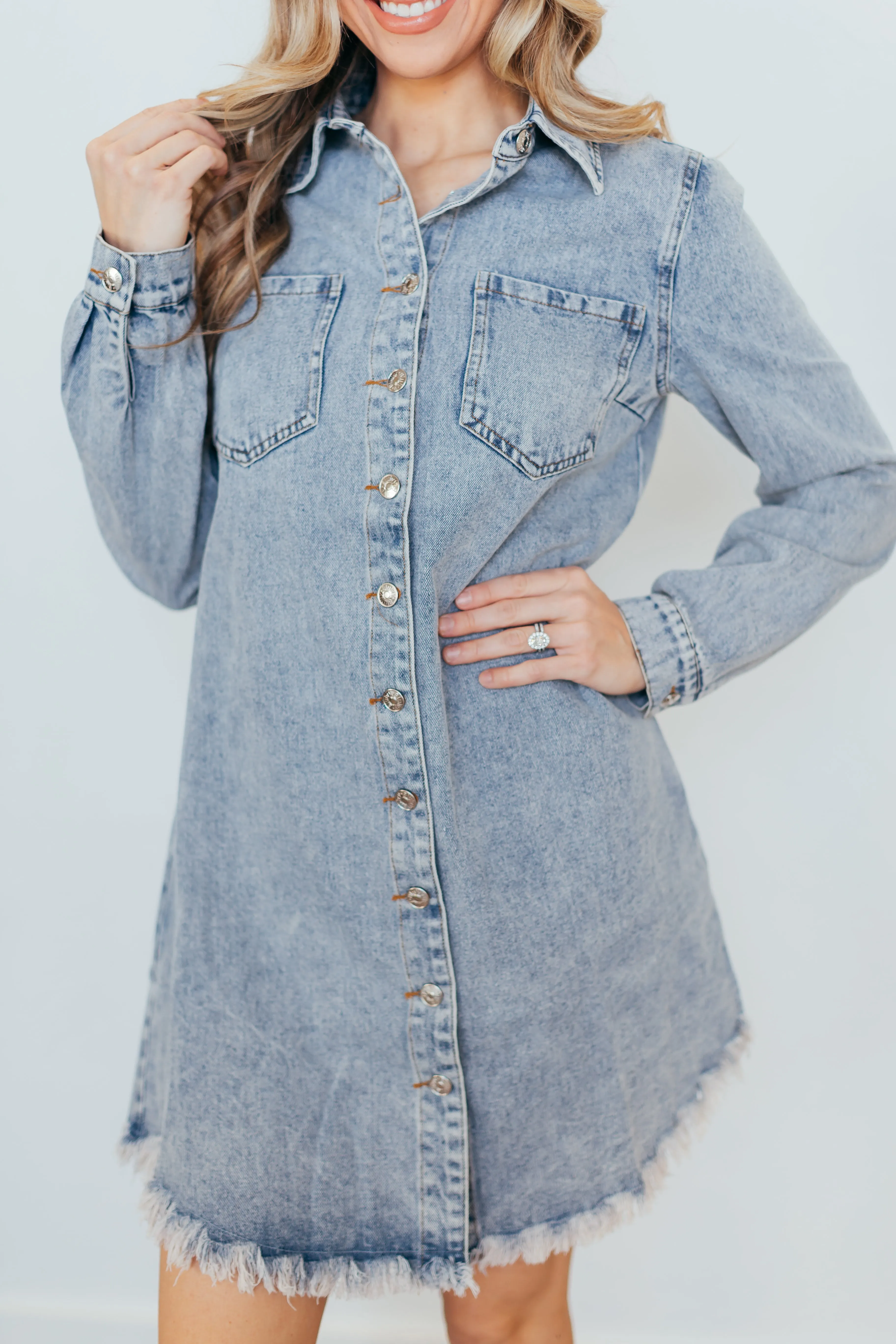 Denim Button Down Dress