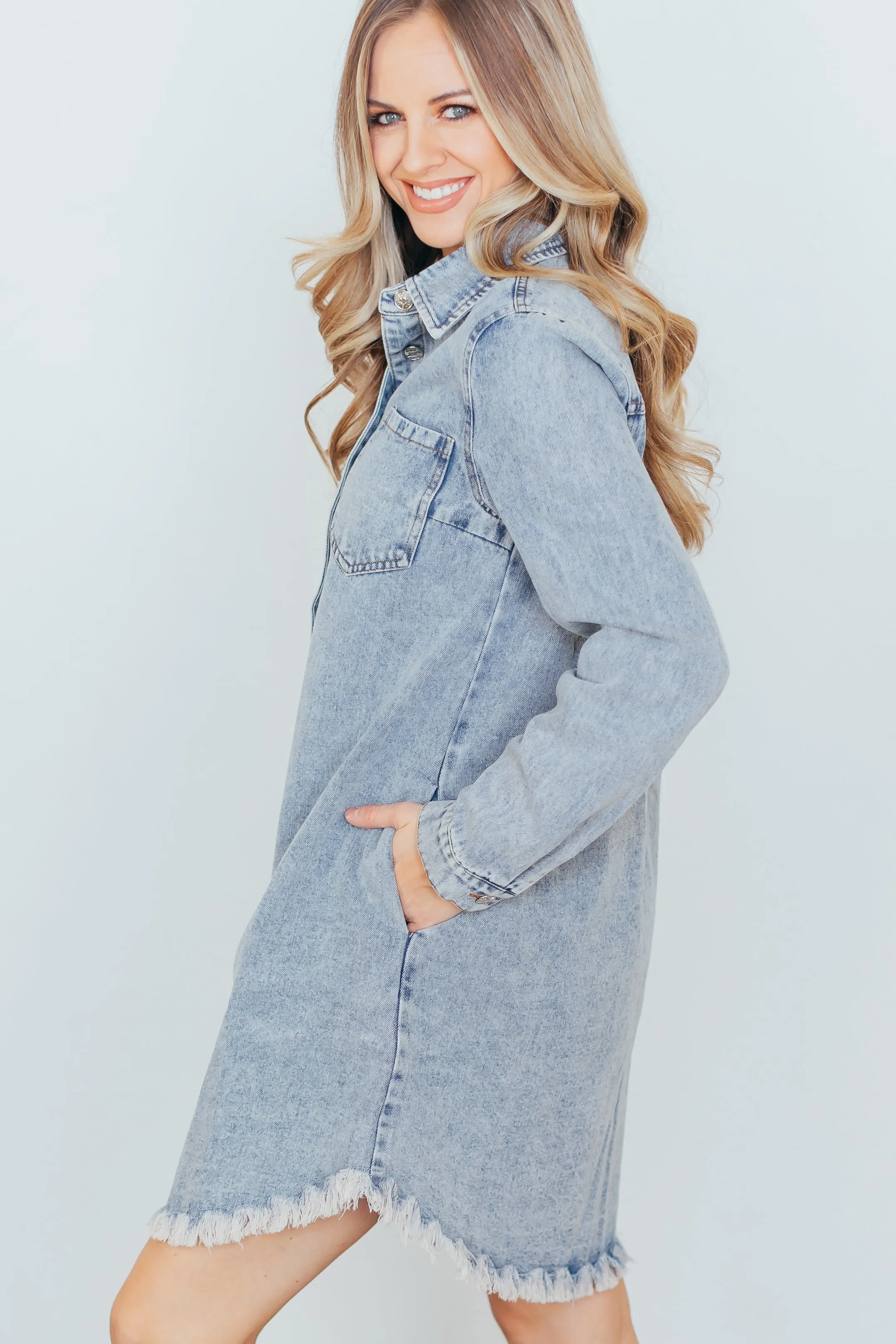 Denim Button Down Dress