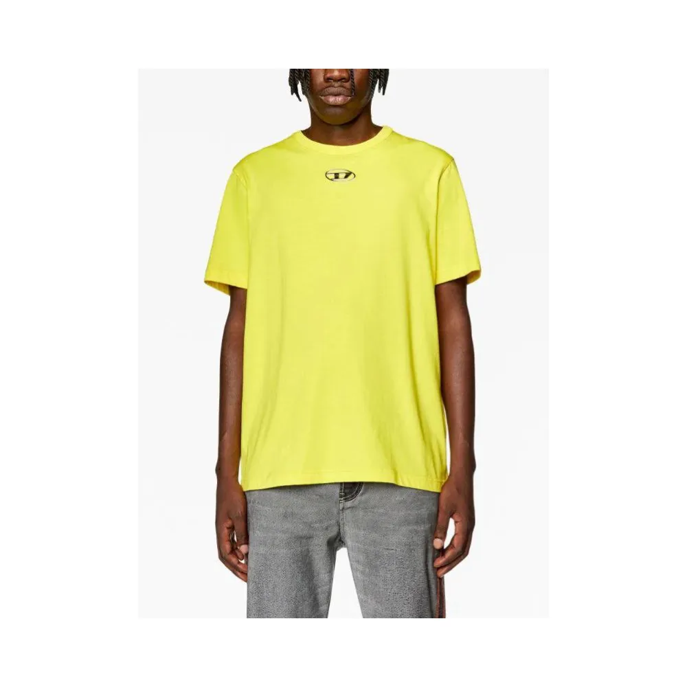 Diesel Men's Yellow T-Shirt A098640Hers T-Just-Od