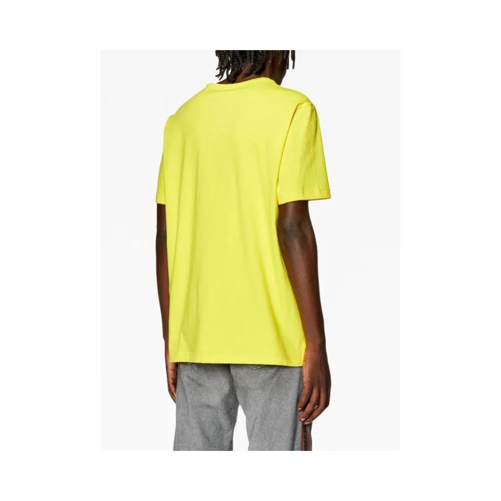 Diesel Men's Yellow T-Shirt A098640Hers T-Just-Od