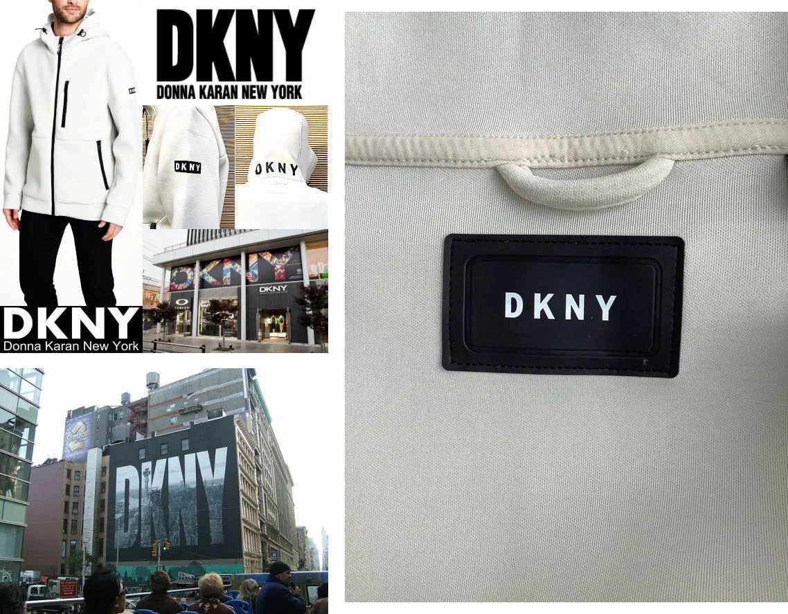 DKNY Hoodie | Unisex Long Sleeve Plain Logo Street Style