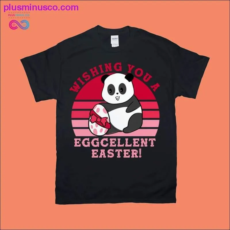 Easter Greetings: Panda with Retro Sunset - Eggcellent Celebration