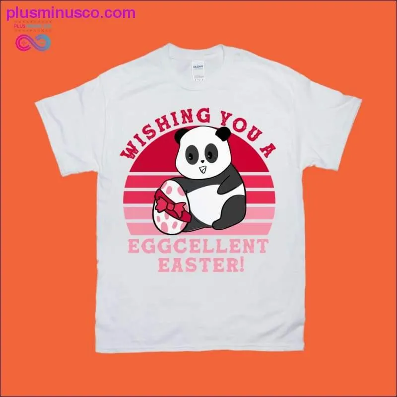 Easter Greetings: Panda with Retro Sunset - Eggcellent Celebration