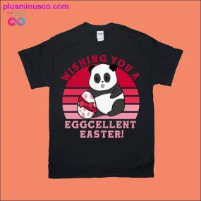 Easter Greetings: Panda with Retro Sunset - Eggcellent Celebration