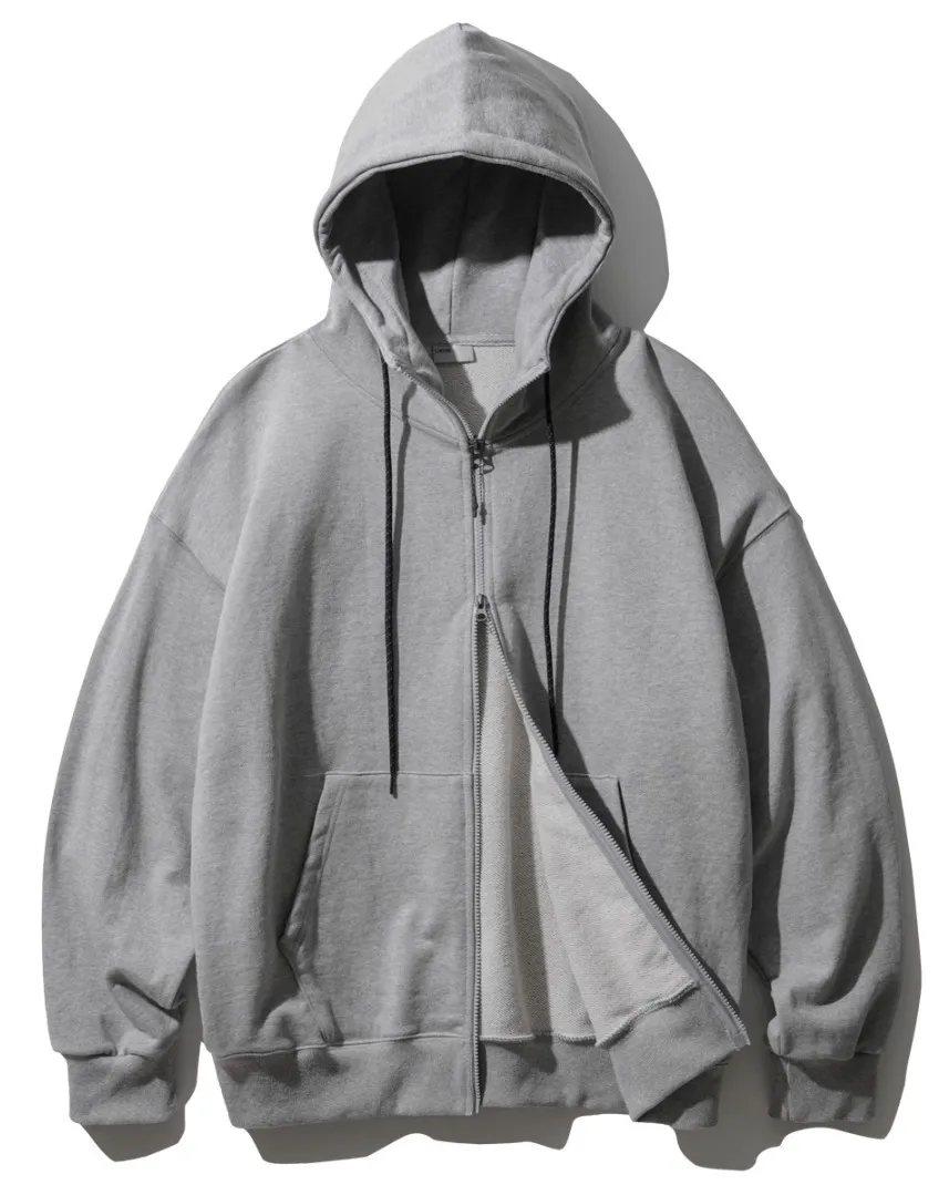 EZKATON Heavy Loop Neck-Up Hood Zip-Up