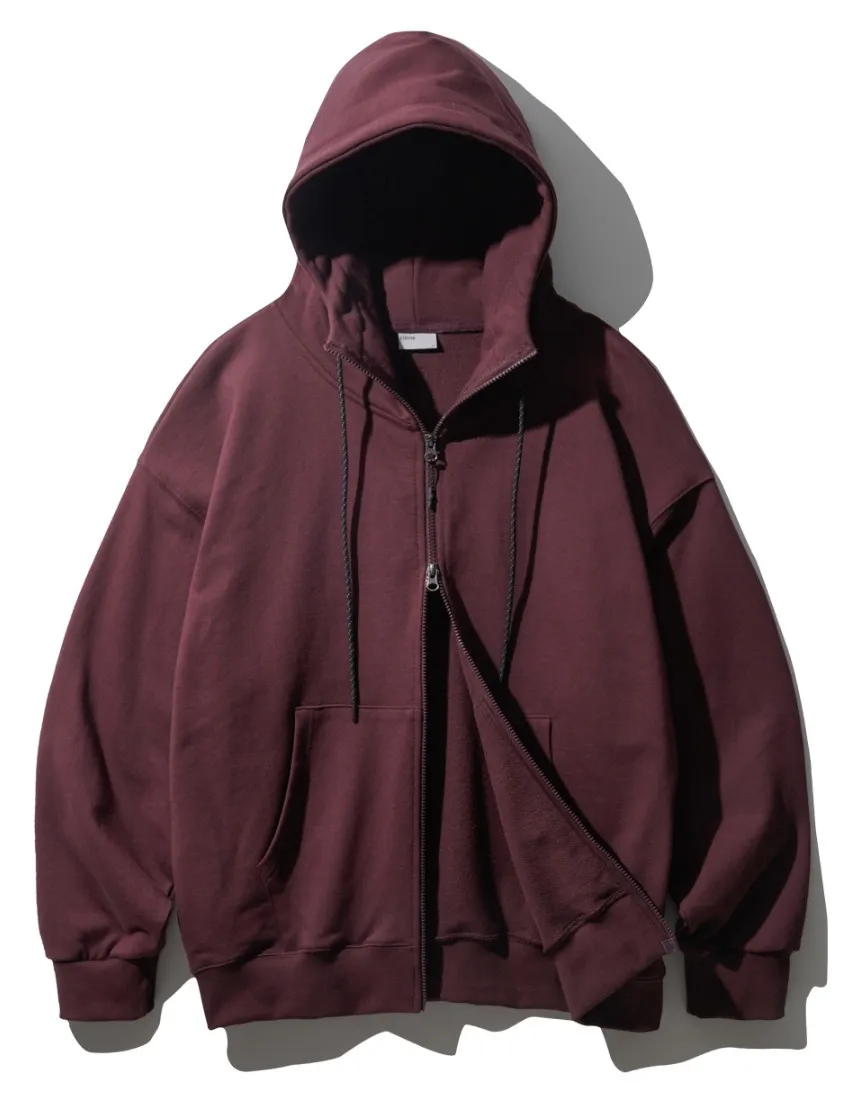 EZKATON Heavy Loop Neck-Up Hood Zip-Up