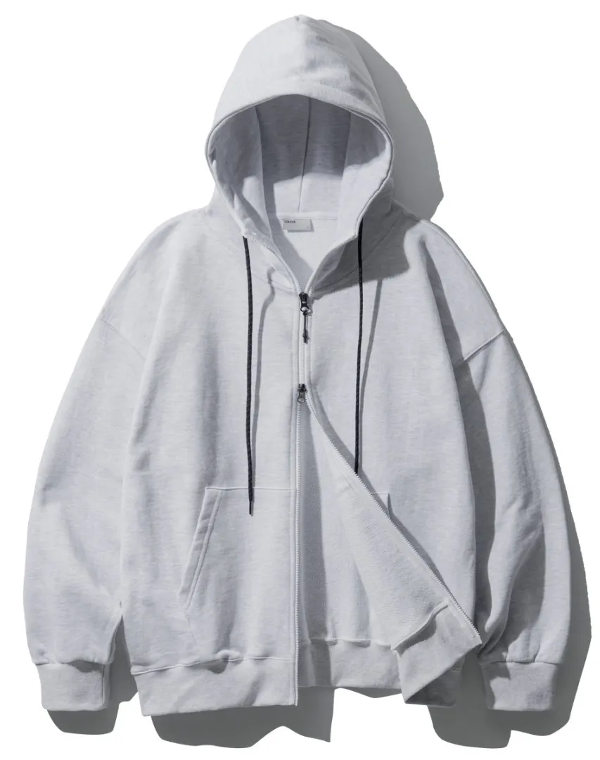 EZKATON Heavy Loop Neck-Up Hood Zip-Up