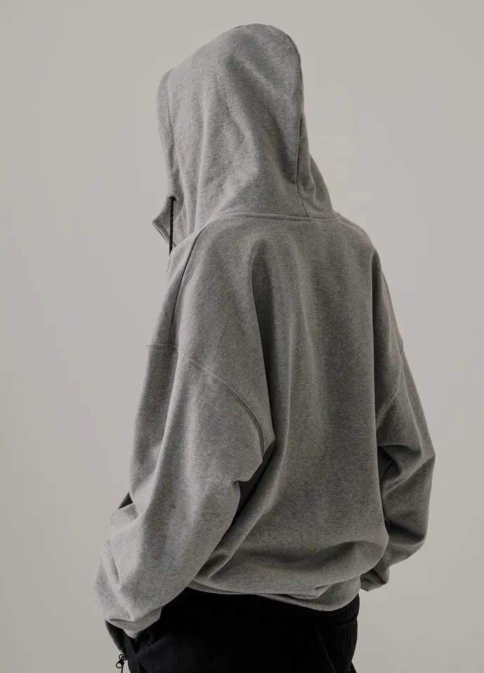 EZKATON Heavy Loop Neck-Up Hood Zip-Up