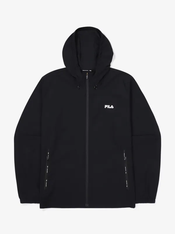 FILA Plain Logo Hoodies - Nylon Street Style Long Sleeves