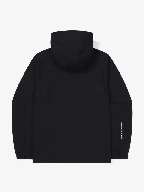 FILA Plain Logo Hoodies - Nylon Street Style Long Sleeves