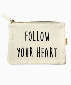 Follow Your Heart Canvas Pouch