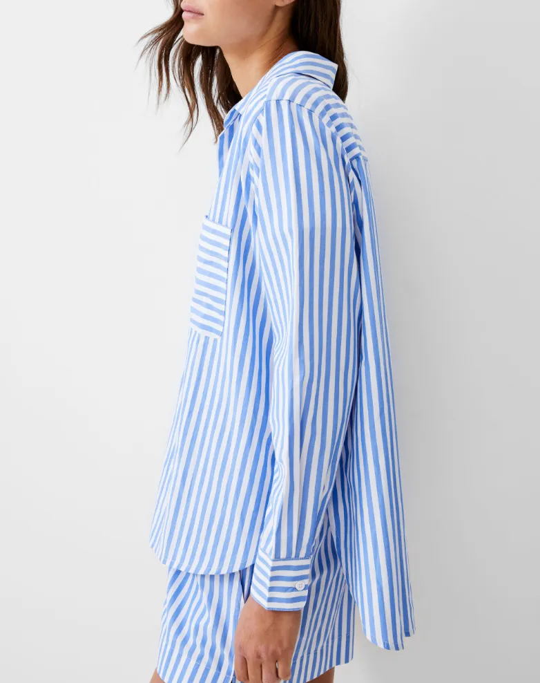 French Connection relaxed pop over top - thick stripe