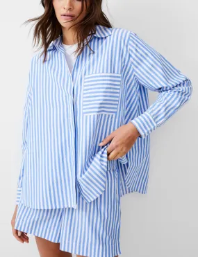 French Connection relaxed pop over top - thick stripe