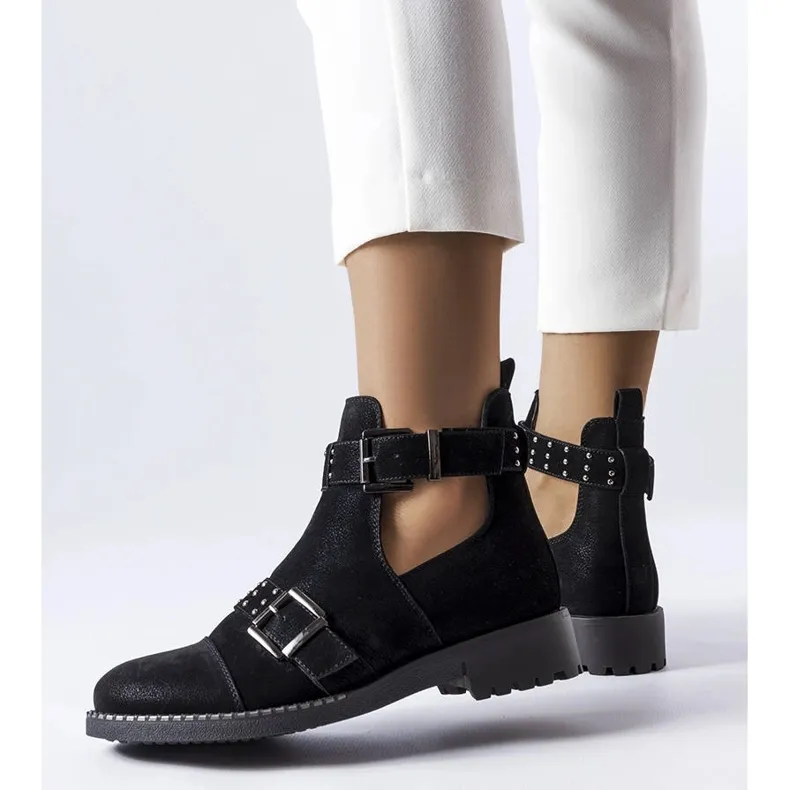 Gauthier black slit boots