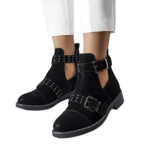 Gauthier black slit boots