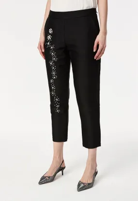 Gemstone-Adorned Trousers