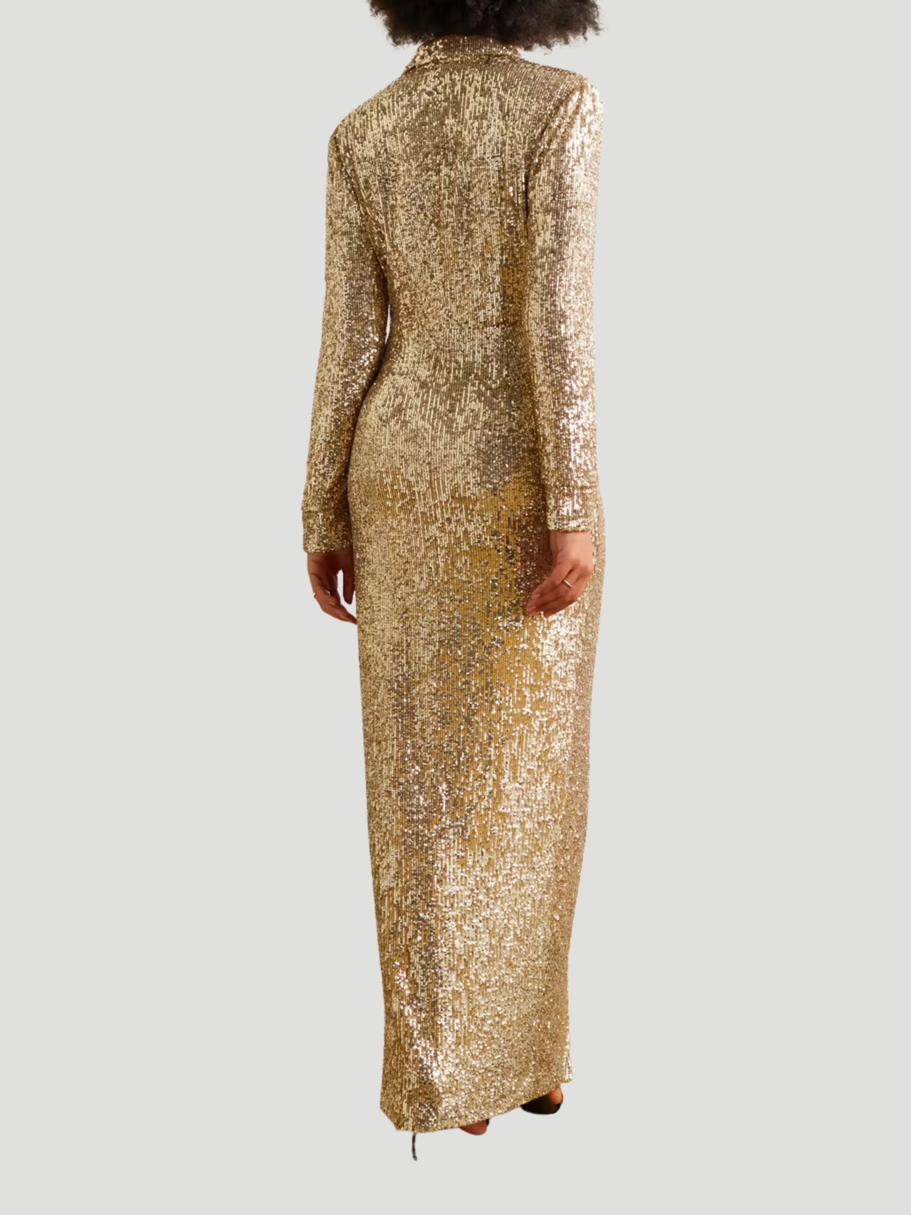 Gold Sequin Shirt Dress - Shop Now