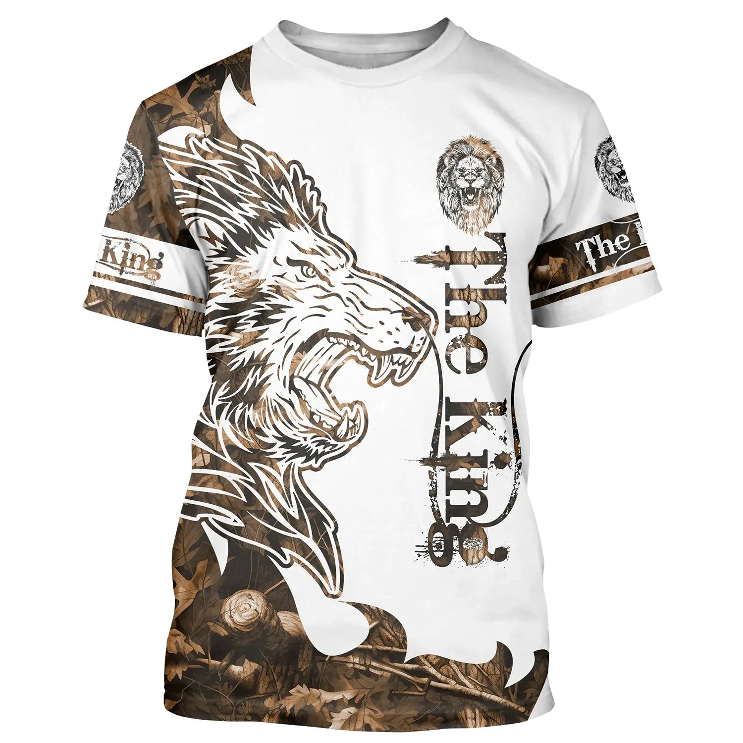 Graphic Lion T-Shirt - Wildlife Royalty - Wild Nature Design - CT22022448