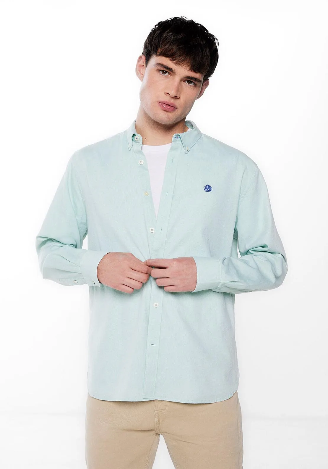 Green textured colored shirt