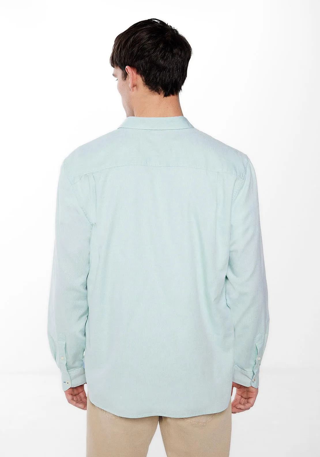 Green textured colored shirt