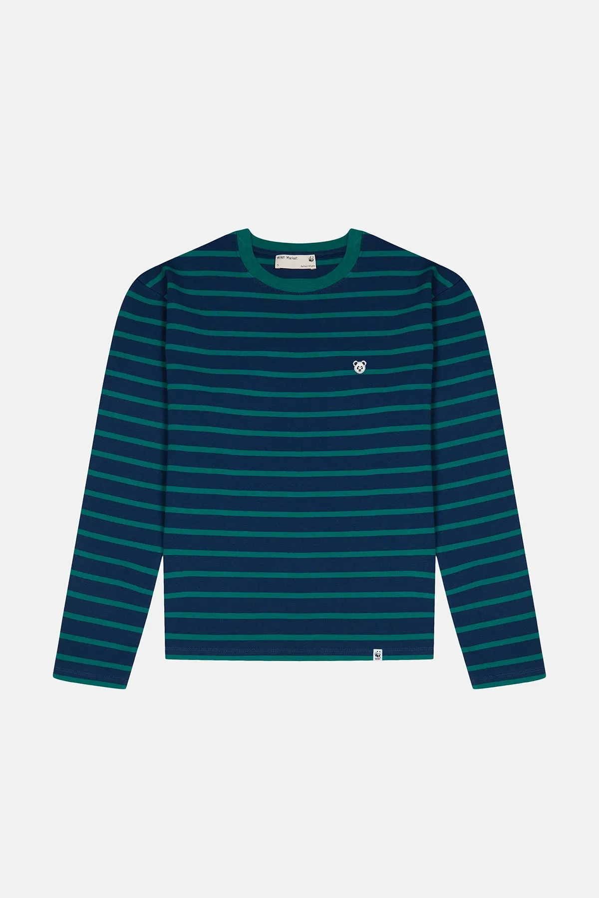 Green/Navy Long Sleeve T-Shirt - Panda Supreme