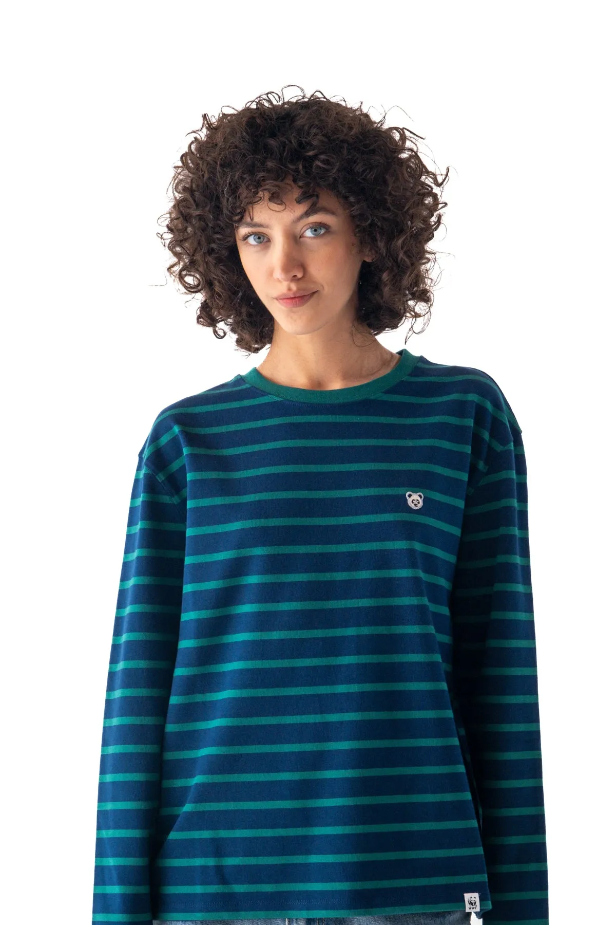 Green/Navy Long Sleeve T-Shirt - Panda Supreme