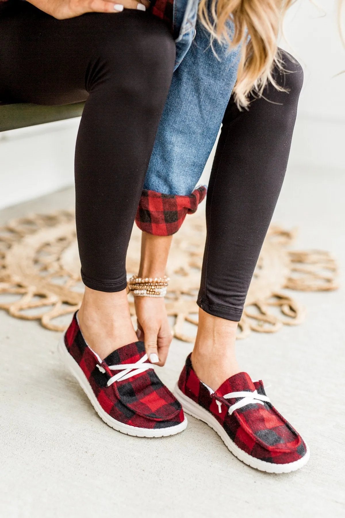 Gypsy Jazz Heather Sneakers - Red Buffalo Plaid - Buy Now