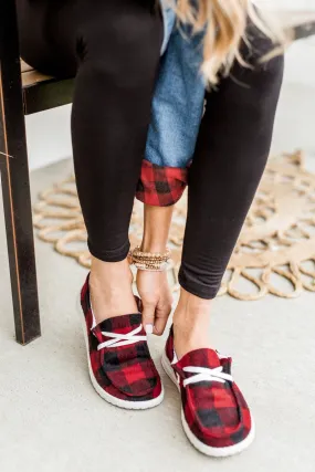 Gypsy Jazz Heather Sneakers - Red Buffalo Plaid - Buy Now