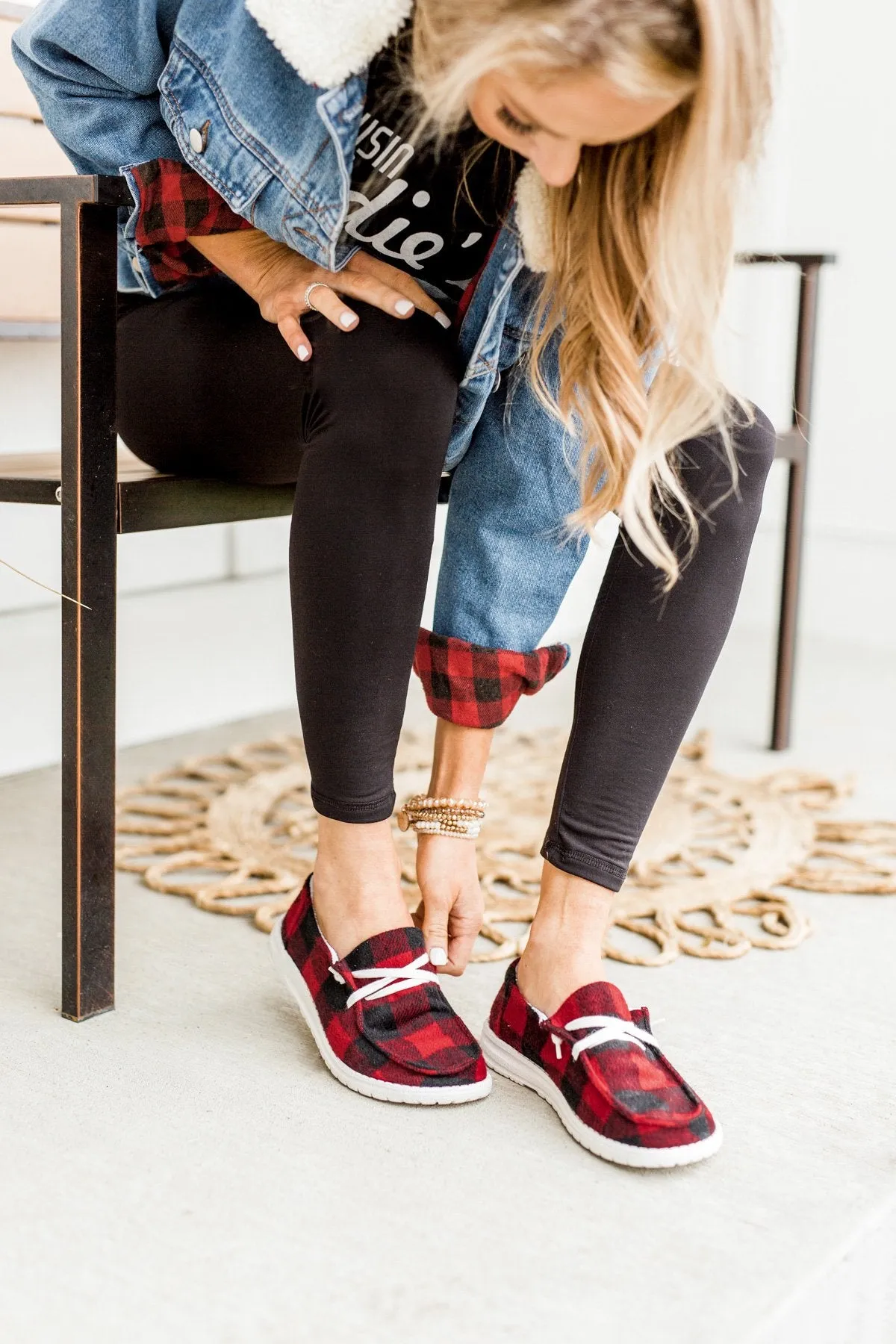 Gypsy Jazz Heather Sneakers - Red Buffalo Plaid - Buy Now