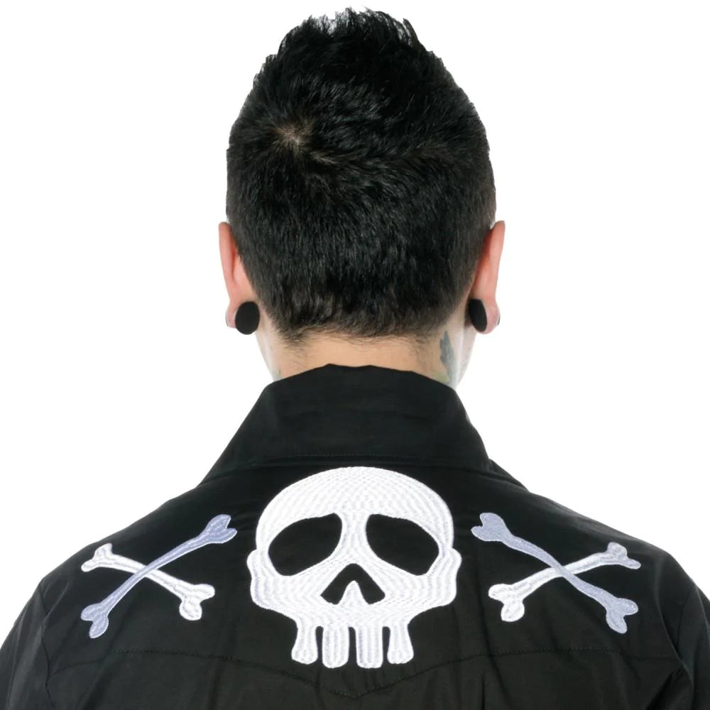 HARLOCK Western Shirt with Skull & Bones