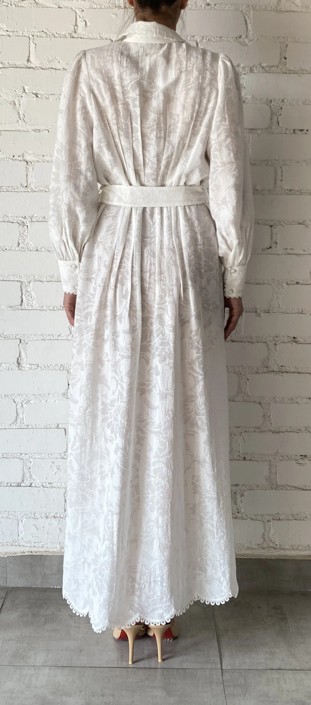 Hemant Nandita Ilara White Long Shirt Dress