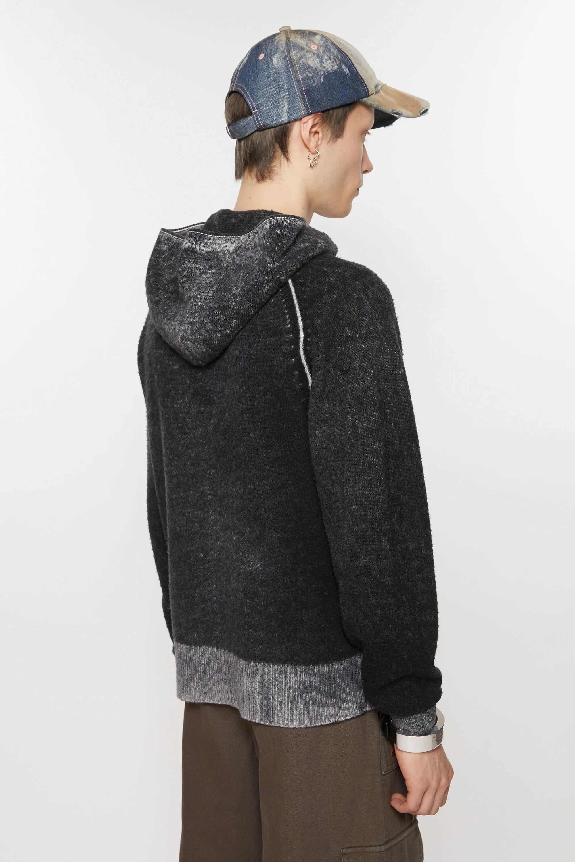 Hooded zipper sweater