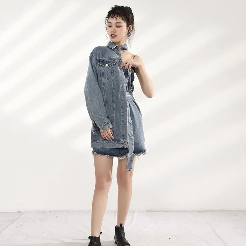 Ichika Denim Jacket Dress Set