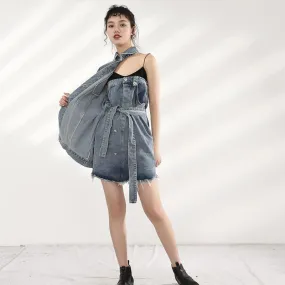 Ichika Denim Jacket Dress Set