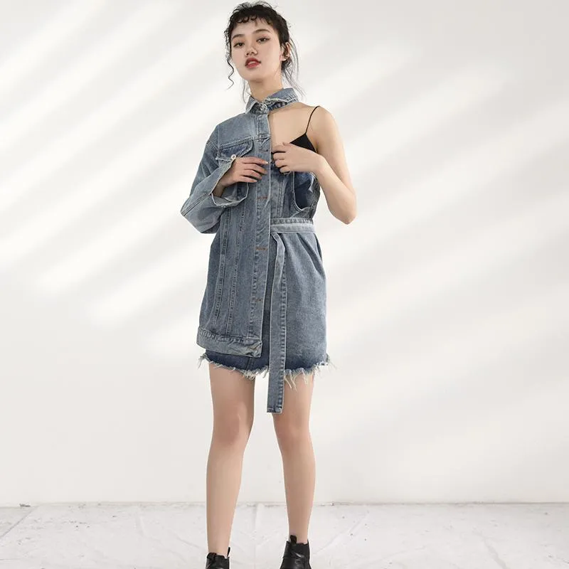 Ichika Denim Jacket Dress Set