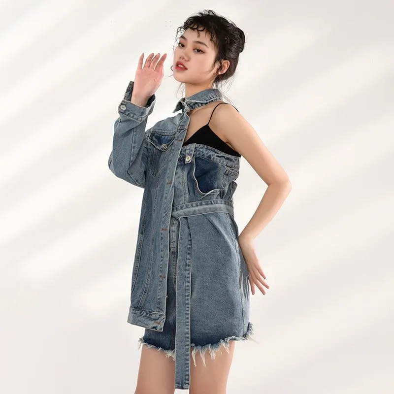 Ichika Denim Jacket Dress Set