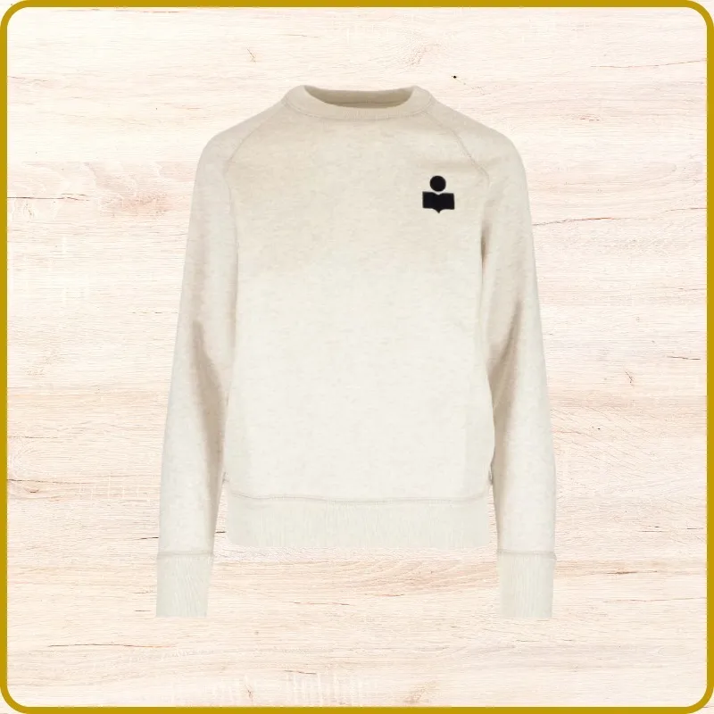 Isabel Marant Etoile: Cotton Logo Hoodies & Sweatshirts with Long Sleeves