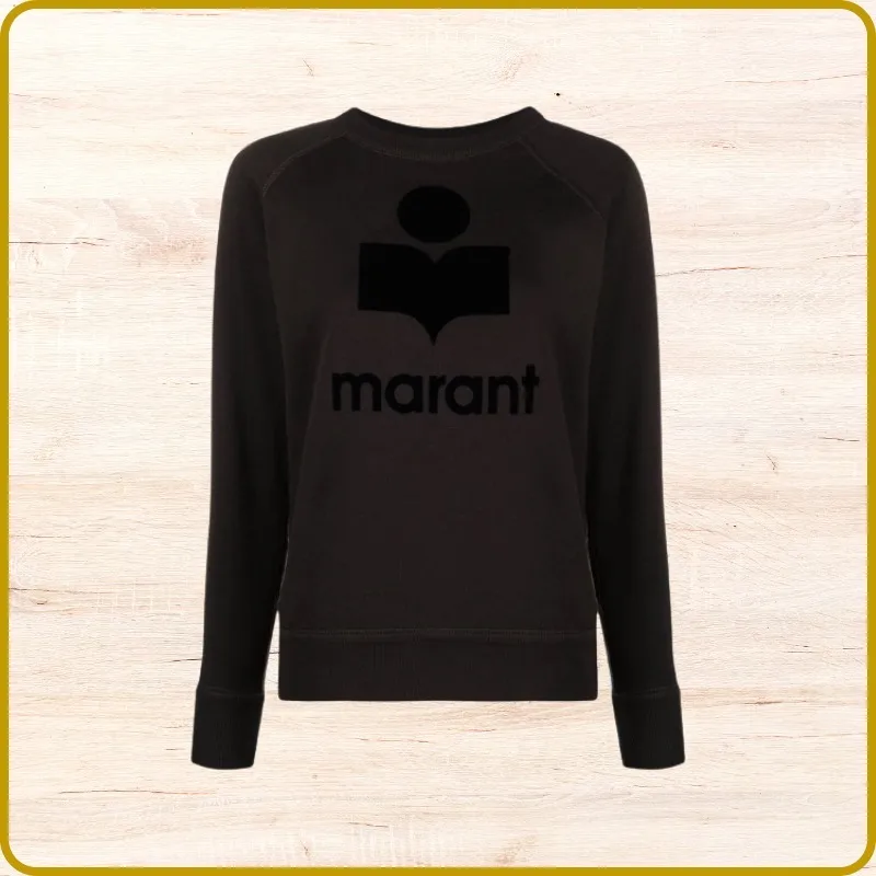 Isabel Marant Etoile: Cotton Logo Hoodies & Sweatshirts with Long Sleeves