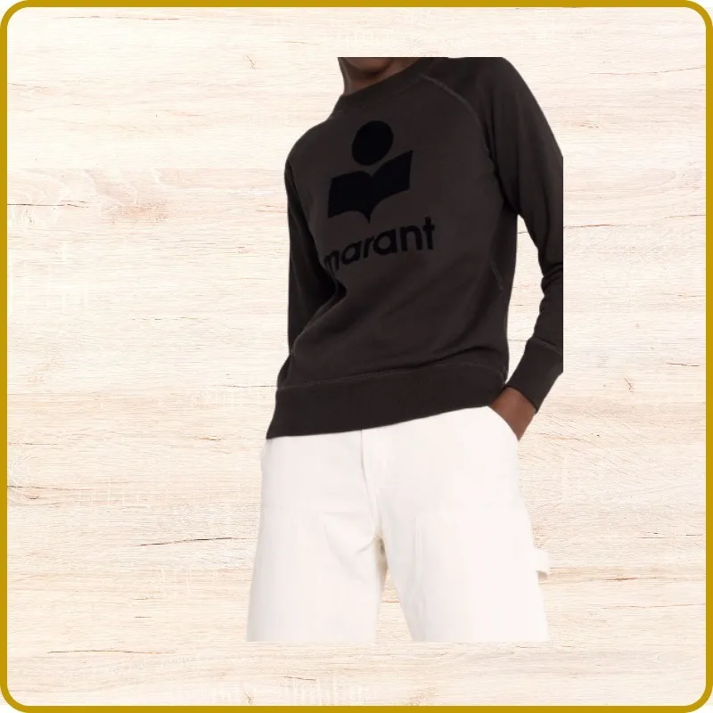 Isabel Marant Etoile: Cotton Logo Hoodies & Sweatshirts with Long Sleeves