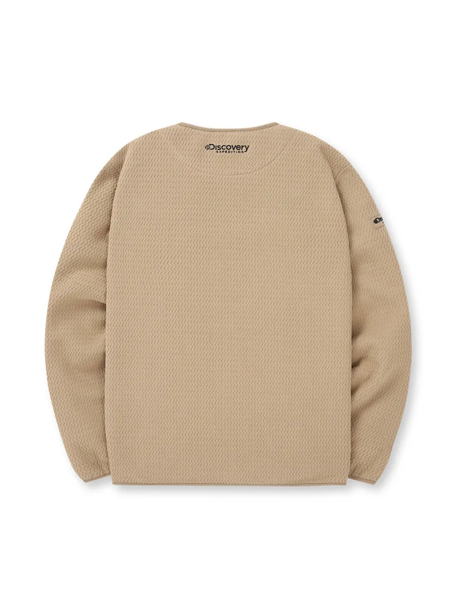 Jacqard Fleece Jacket D.Beige