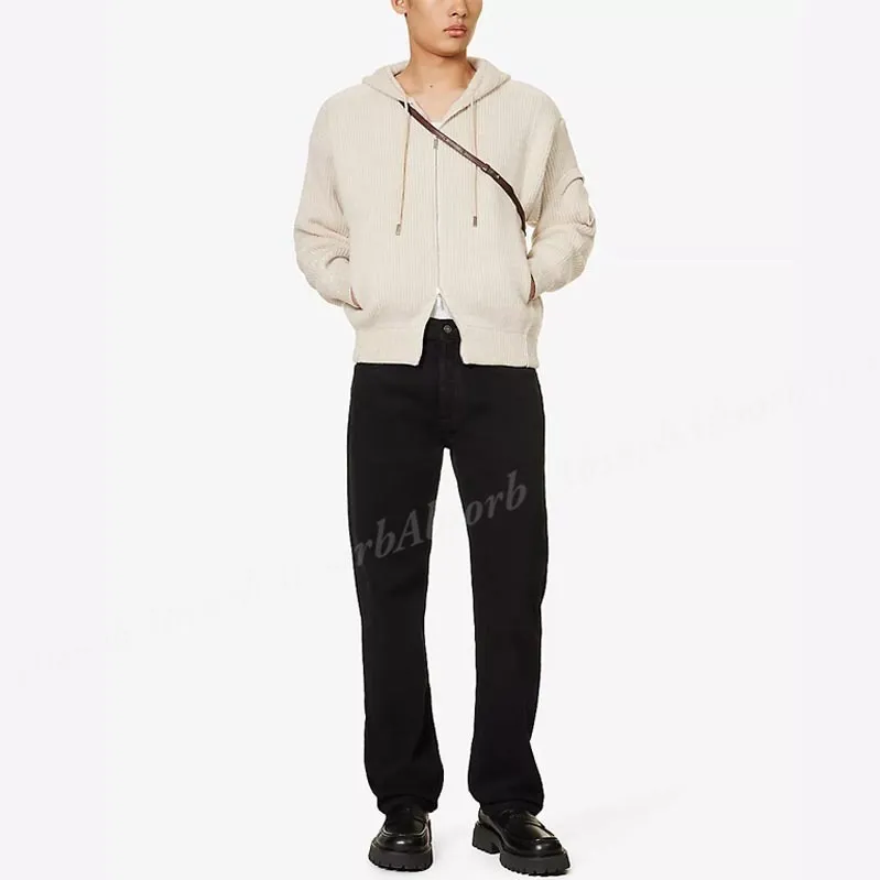 JACQUEMUS Wool Long Sleeves Plain Logo Hoodies - Street Style