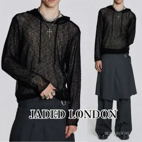 Jaded London Unisex Sheer Hoodies - Street Style Long Sleeves