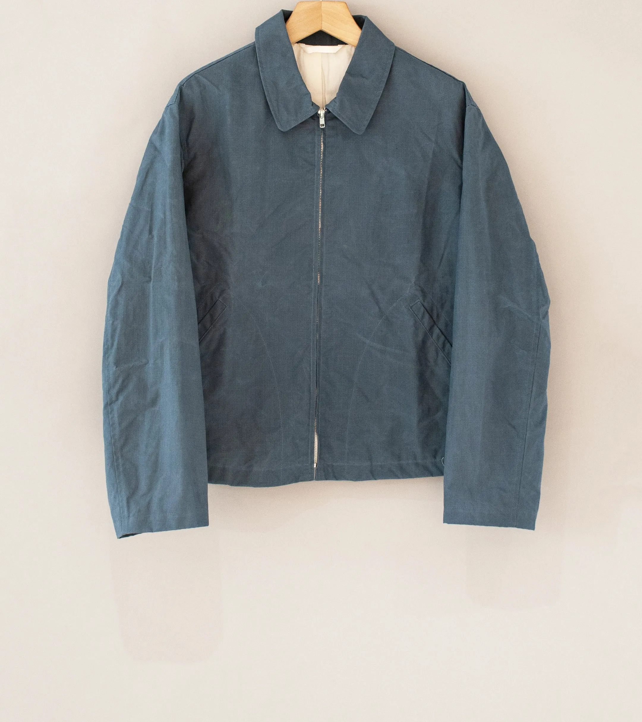 James Coward 'Site Jacket' - Dark Chambray Waxed Ripstop Cotton